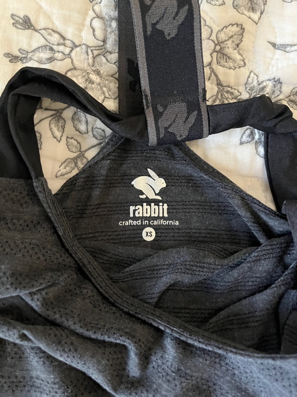 Women’s Rabbit Running Black Racerback Tank - Picture 2 of 4